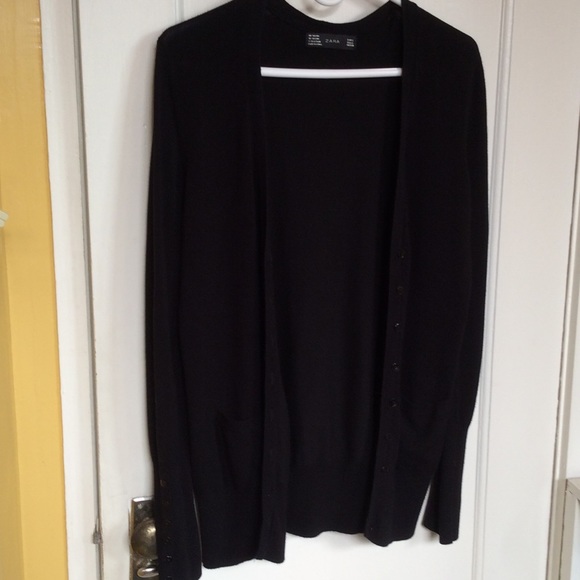 Zara Sweaters - 💥ZARA Long Black Cardigan Sweater
