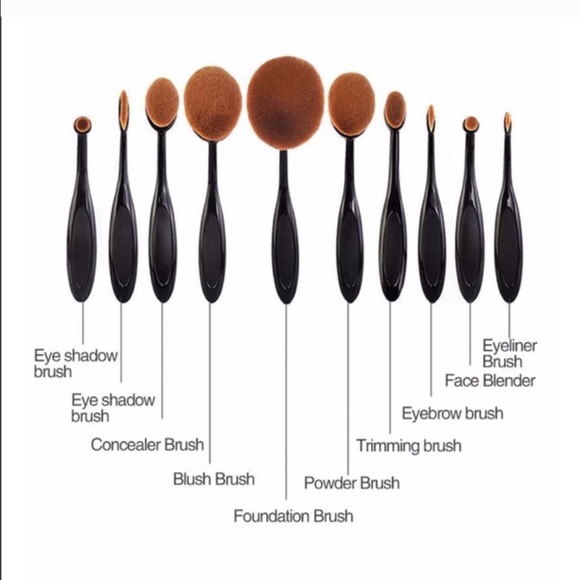 Black oval brush set - Picture 3 of 3