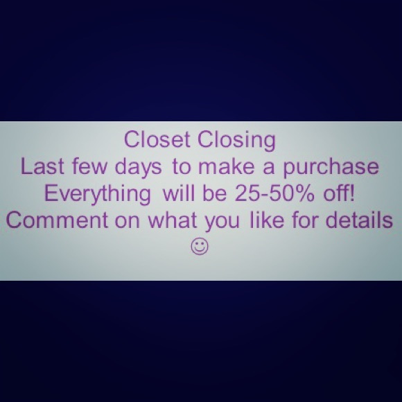 Closet close out sale!!!