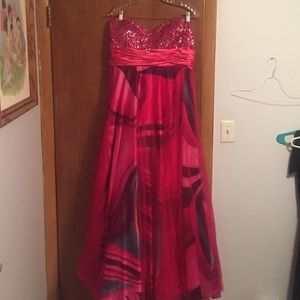 Multicolor sequin XL 18 prom dress STRAPLESS