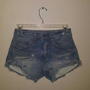 Hi-Rise destroyed shorts