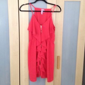 Francesca's coral zip up dress