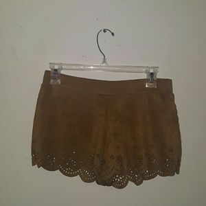 Suede shorts