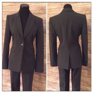 Calvin Klein 2 Piece Charcoal Gray Pants Suit
