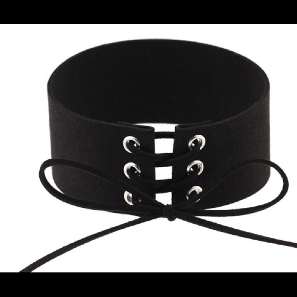 LACE UP SUEDE CHOKER - Picture 2 of 2