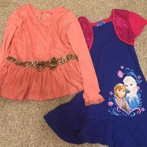Size 5 top and size 5 frozen Dress