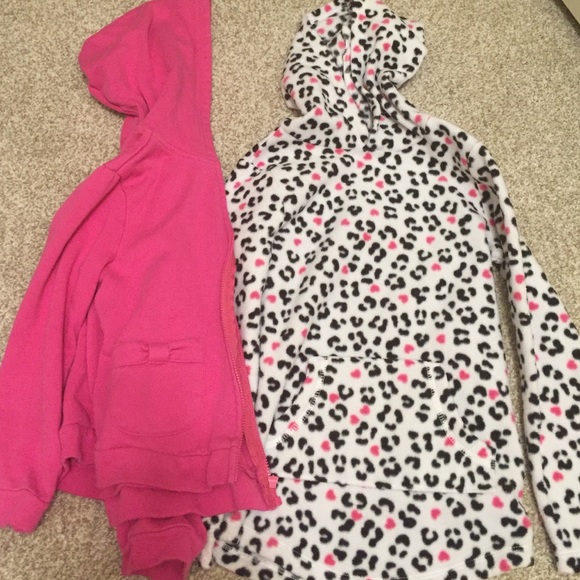 Size 5 zip up and pull over hoodie