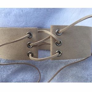 Suede Lace Up Choker