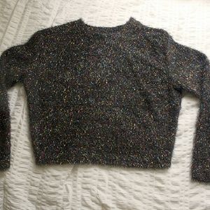 Divided Colorful Long Sleeve Crop Top