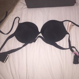 Black Victoria's Secret Banded Halter Swimsuit Top