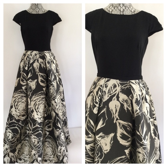 THEIA ABSTRACT FLORAL PRINT GOWN sz 10 MSRP $1295 - Picture 2 of 4