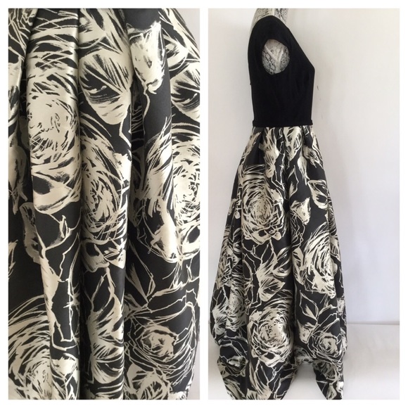 THEIA ABSTRACT FLORAL PRINT GOWN sz 10 MSRP $1295 - Picture 4 of 4