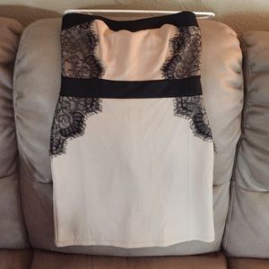 Black and nude dress.