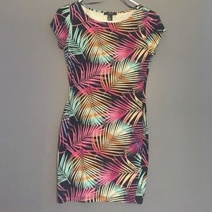 Forever 21 bodycon palm tree print beach cover up