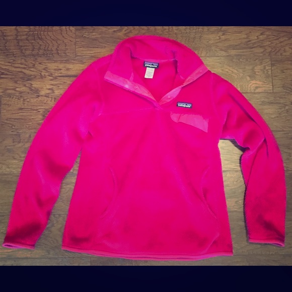 Pink Patagonia Fleece Pullover