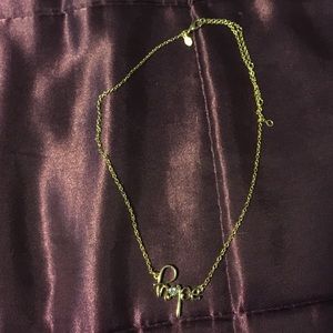 Gold Hope necklace