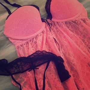 Pink Lacy Nighty NWOT