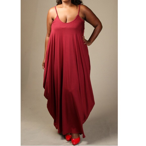 NWT Plus Size Tank Jersey Maxi Dress with Pockets