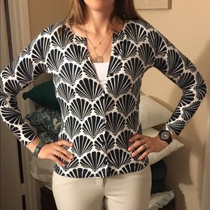 Merona navy seashell cardigan, XS-excellent cond.