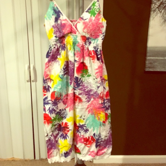 Palm tree summer dress