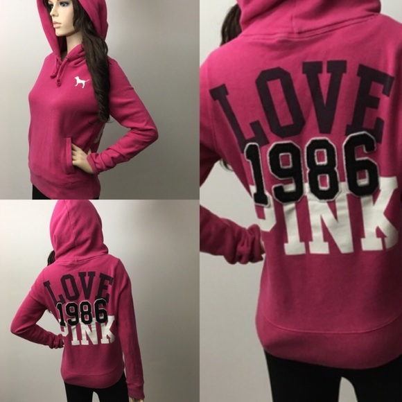 Pretty LOVE PINK Hoodie with White VS Dog 💗 - Picture 3 of 5