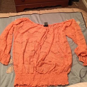 XL rue 21 lace half sleeve shirt