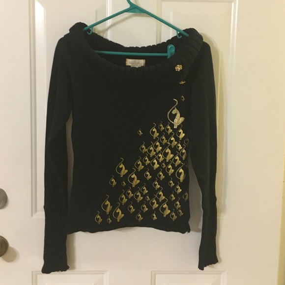Baby Phat Sweaters - Black & gold baby phat sweater
