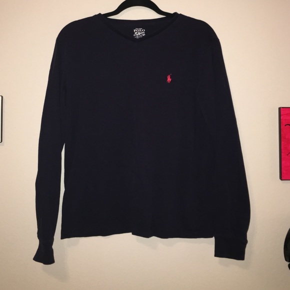 Polo navy blue long sleeve t-shirt!!