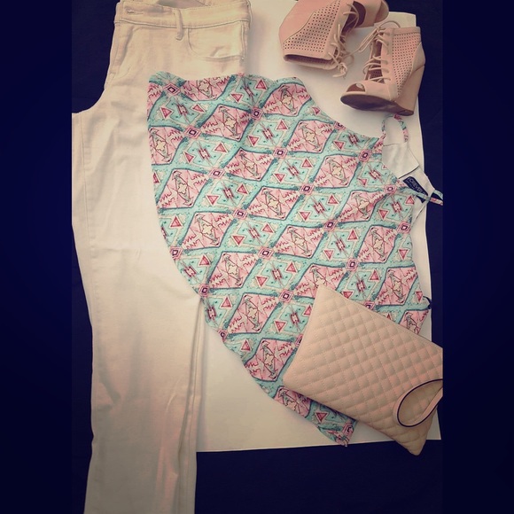 Cream Skinny Jeans and Top set!