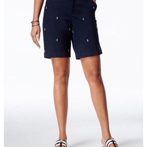 Hollywood Anchor-Print Bermuda Shorts
