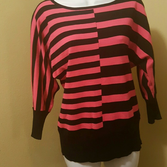 Hot Pink/black sweater