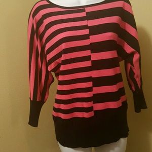 Hot Pink/black sweater