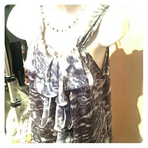 Adina blouse halter with ruffles in front