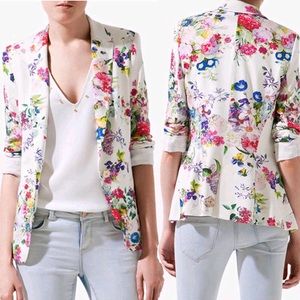 💖 Floral Print Blazer