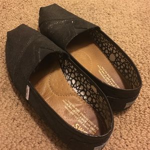 Black sparkle TOMS