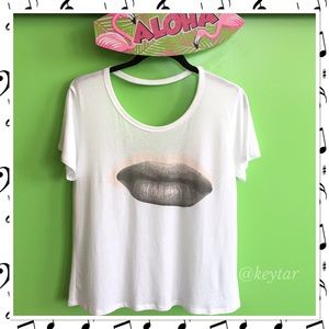 Rachel Roy Tops - NWT Rachel Roy LIPS Graphic Tee Rachel Roy Tops - NWT Rachel Roy LIPS Graphic Tee