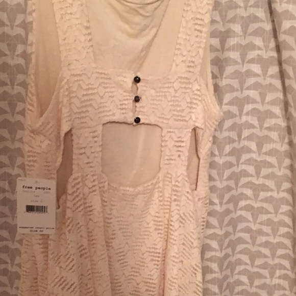 NWT Free People ivory dress with back detail