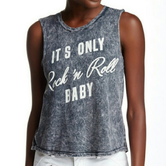 Recycled Karma  Tops - 246) 'It's only rock and roll baby' tank NWOT