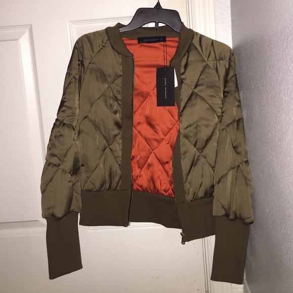 Zara Quilted Bomber Jacket - Picture 3 of 3