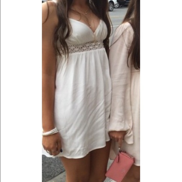 White spaghetti strap dress