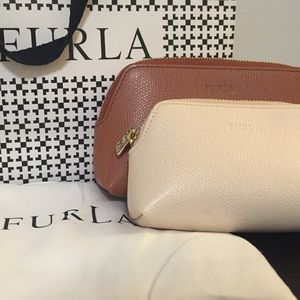 FURLA authentic leather cosmetic cases