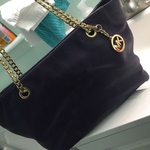 Michael Kors-leather purse-Drk Purple