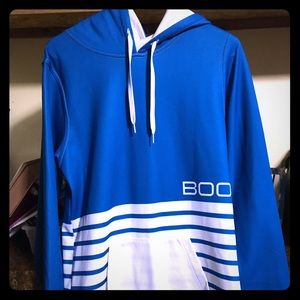 Boombah softball Blue white stripped hoodie