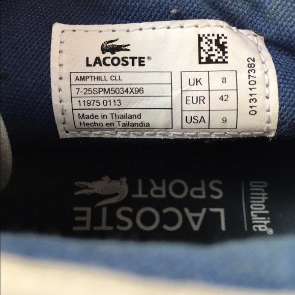 MEN'S LACOSTE CASUAL LACEUP FASHION SNEAKERS -US 9 - Picture 4 of 4