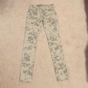 Highway jeans,Cream floral jean