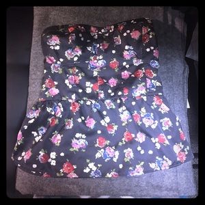 Floral American Eagle tube top