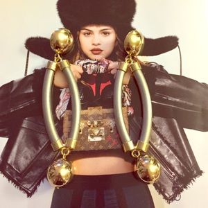 H&M LONG DOOR KNOCKER EARRINGS