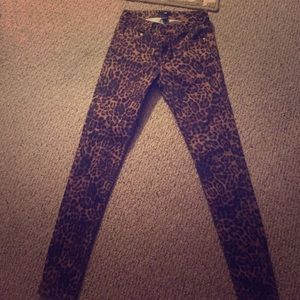 H&M leopard denim