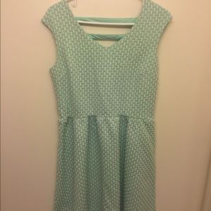 SALE! Cute Sea foam Green and White Dress!