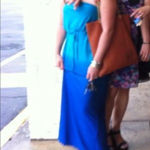 Strapless Ombre Maxi Dress